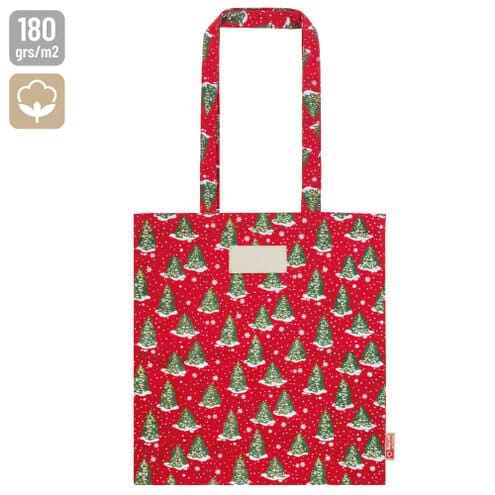 bolsa tote reutilizable navideña personalizada con logo empresa